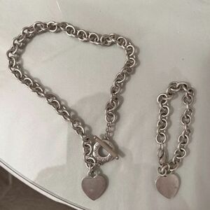 Tiffany Heart Choker and Bracelet